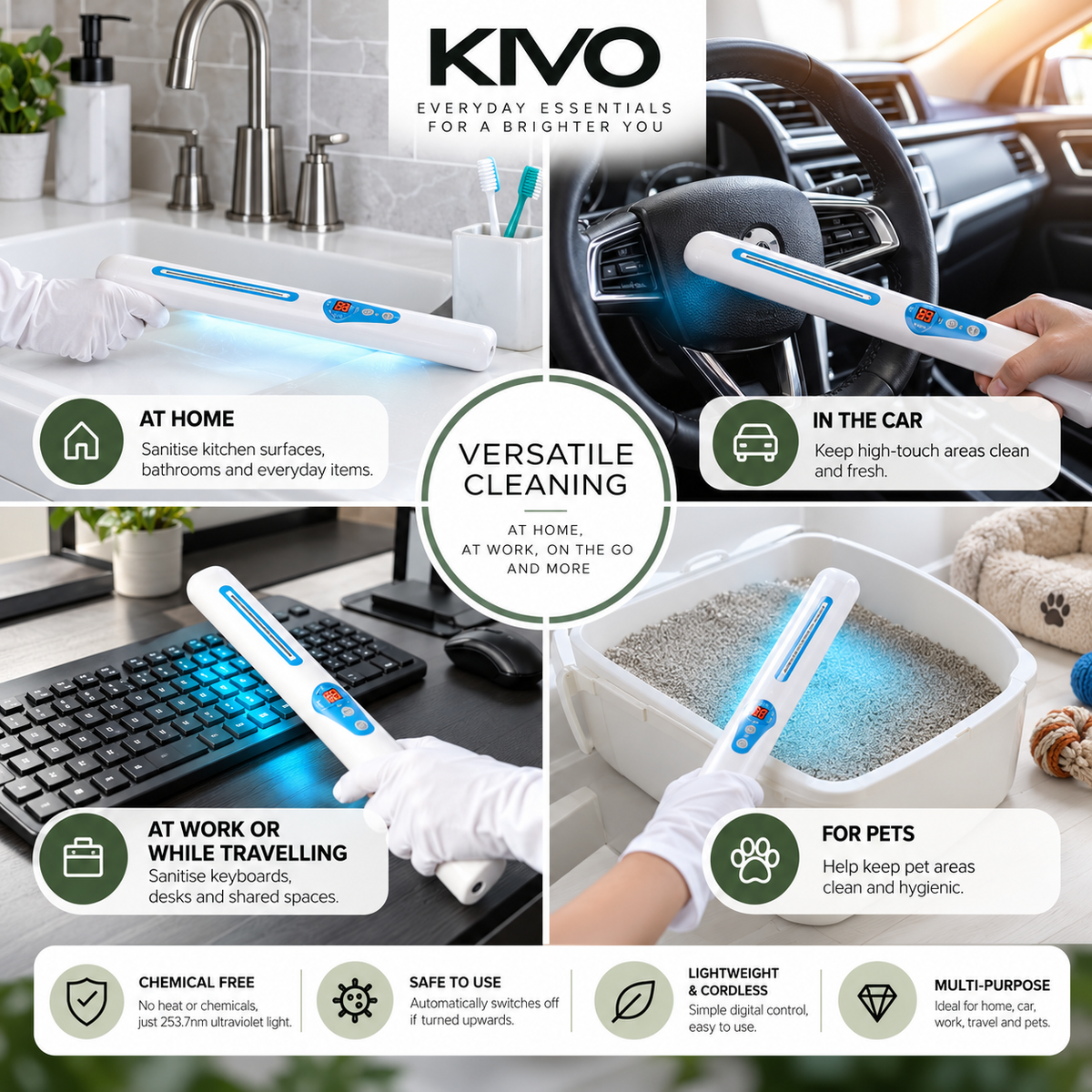 LumiClean UV-C Sanitising Wand